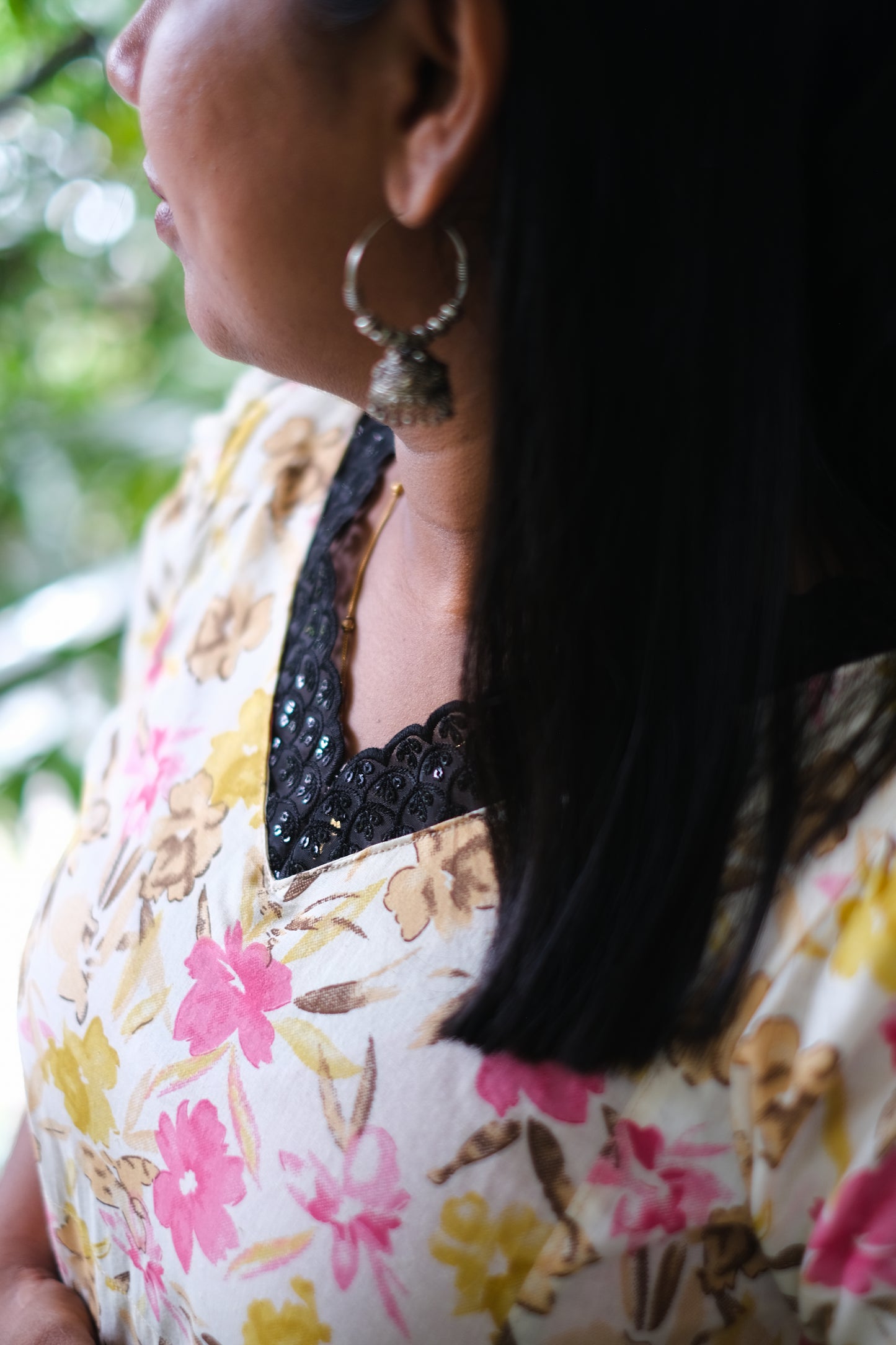 Cotton Rajwadi A-Line Floral Dress | Comfortable Ethnic Wear | Summer Casual & Festive Dress