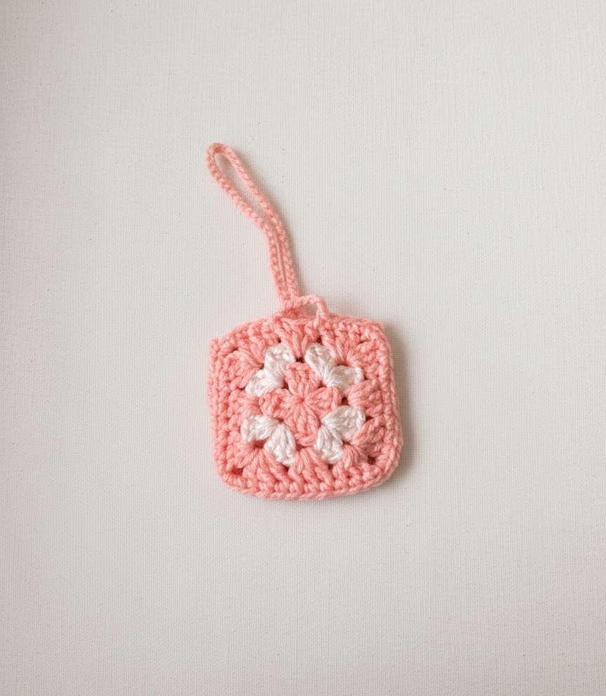 Crochet Granny Square AirPod Pouch