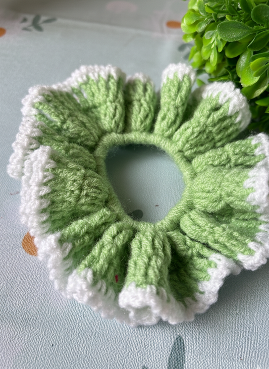 Nature's Charm Crochet Scrunchie