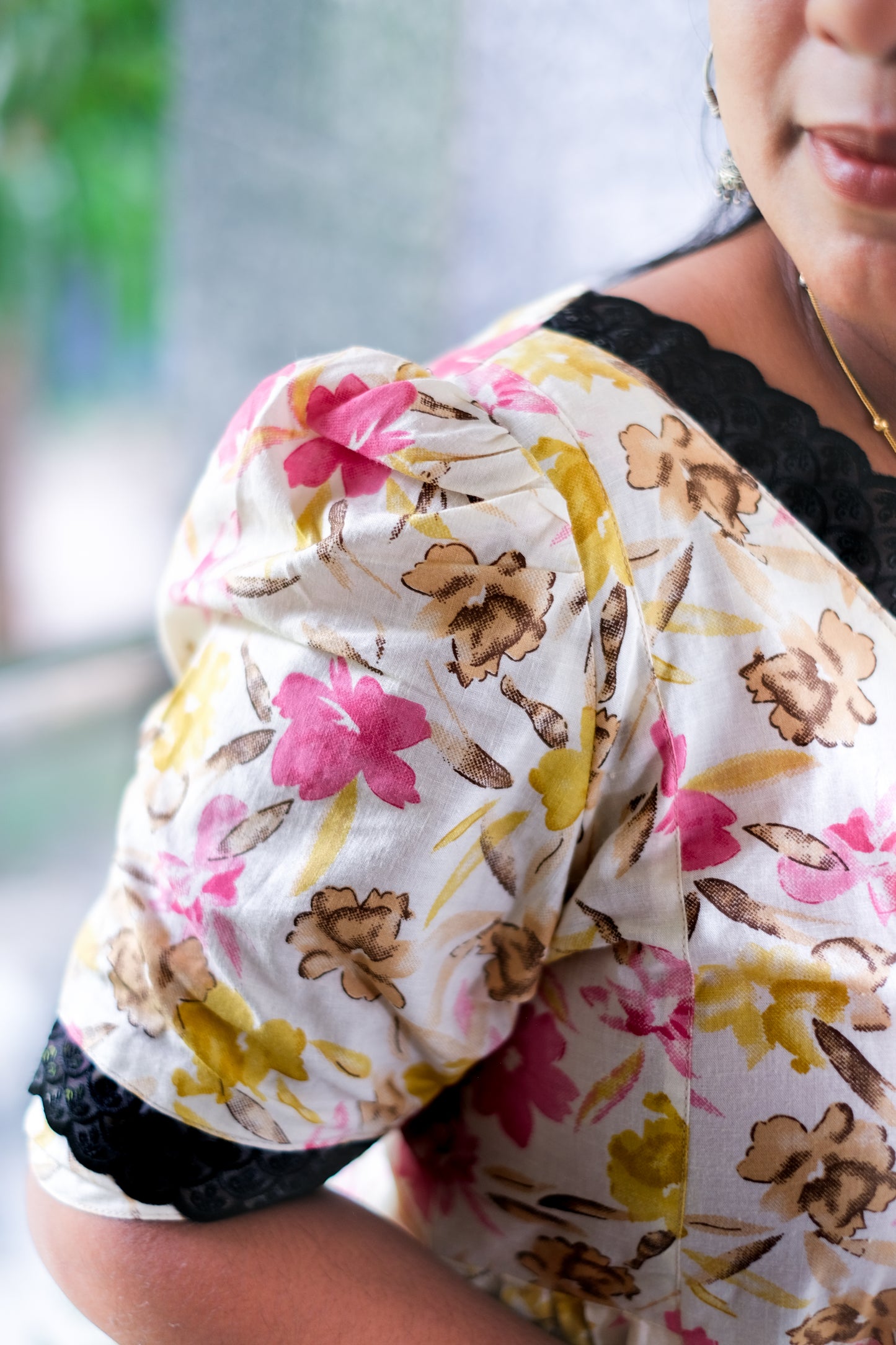 Cotton Rajwadi A-Line Floral Dress | Comfortable Ethnic Wear | Summer Casual & Festive Dress