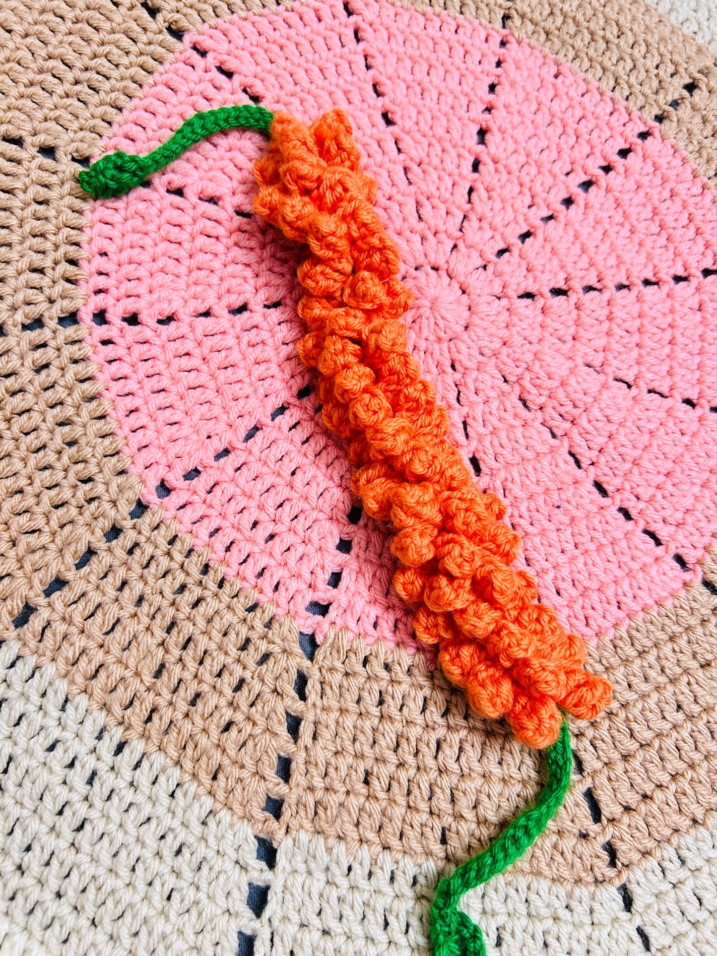 Orange Flower Garland Scrunchie