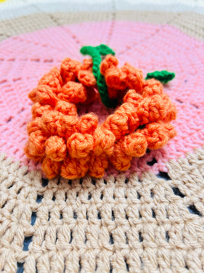 Orange Flower Garland Scrunchie