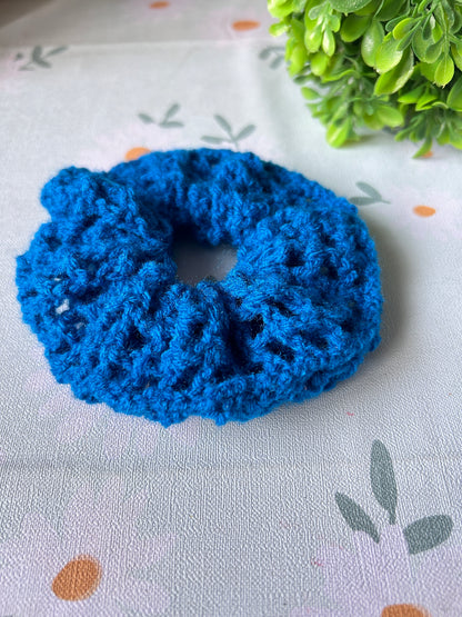 Deep Ocean Crochet Scrunchie